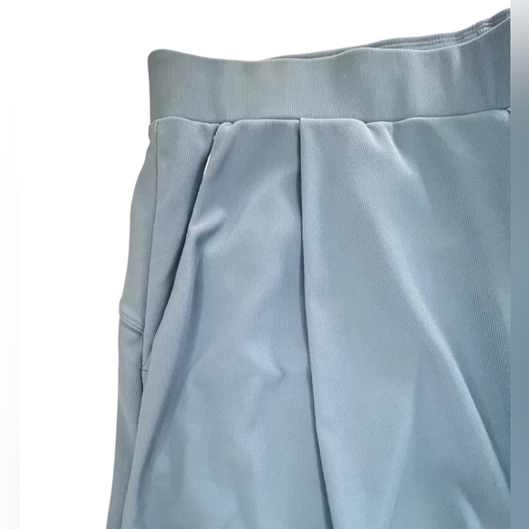 Halara Flex Micro Waffle Pants PXL Light Blue Wide-Leg High Rise Pockets NEW - Picture 8 of 14